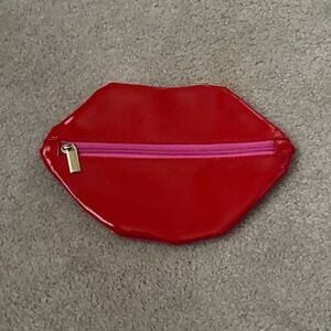 Red Lip-Shaped Clutch